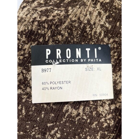 Pronti Collection By Phita Brown Textured Blazer SKU 7533 Size XL - Picture 9 of 13